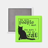 Aimant Plus J'Aime Mon Chat - Toutes Les Couleurs (Recto/Verso)