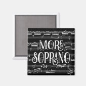 Aimant Plus Soprano Chalkboard - Chanteur noir blanc (Recto/Verso)