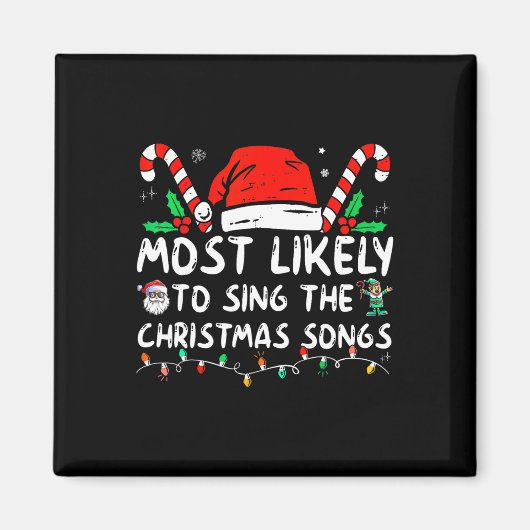Aimant Plus susceptible de chanter les chants de Noël de (Devant)