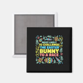 Aimant Plus Susceptible de Courir avec le Lapin de Pâques (Recto/Verso)