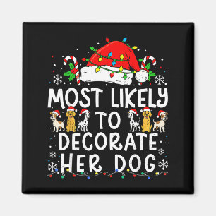Aimant Plus susceptible de décorer son chien Noël Famille