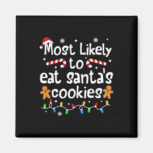 Aimant Plus susceptible de manger les biscuits de Noël du (Devant)