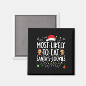 Aimant Plus susceptible de manger les biscuits de Noël du (Recto/Verso)