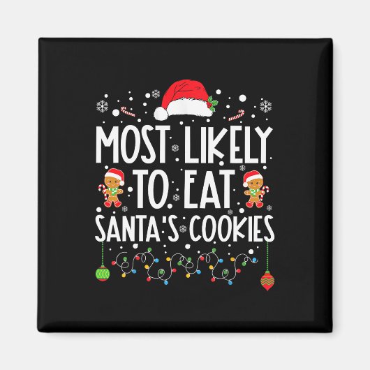 Aimant Plus susceptible de manger les biscuits de Noël du (Devant)
