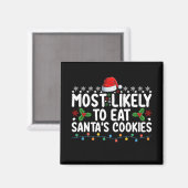 Aimant Plus susceptible de manger les biscuits de Noël du (Recto/Verso)