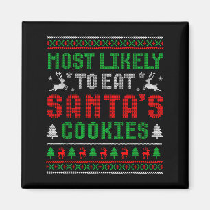 Aimant Plus Susceptible De Manger Les Cookies De Papa Noë