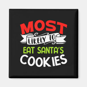 Aimant Plus susceptible de manger les cookies du Père Noë
