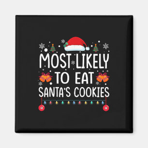Aimant Plus susceptible de manger les cookies du Père Noë