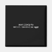 Aimant Plus Susceptible De Manger Tous Les Oeufs Dévastés (Devant)