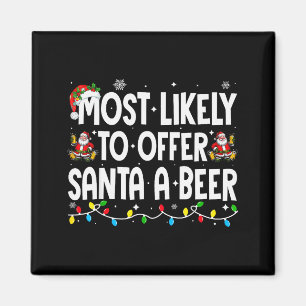 Aimant Plus susceptible d'offrir une bière à Santa Noël F