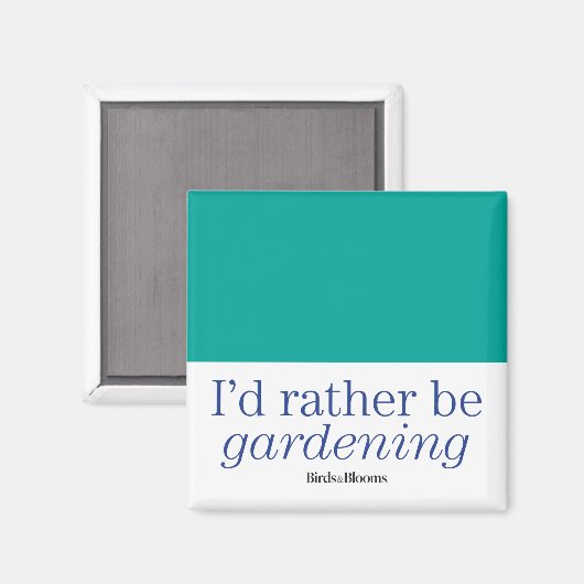 Aimant Plutôt Jardiner (Recto/Verso)