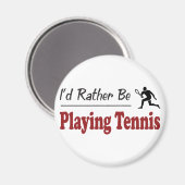 Aimant Plutôt Jouer Au Tennis (Recto/Verso)