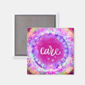 Aimant Plutôt rose Floral Care Inspirationnel (Recto/Verso)