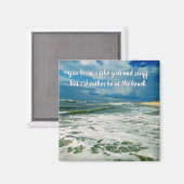 Aimant Plutôt Sur La Plage | Texte personnalisé (Recto/Verso)