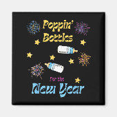 Aimant Pn Bottles For The New Year Funny  (Devant)