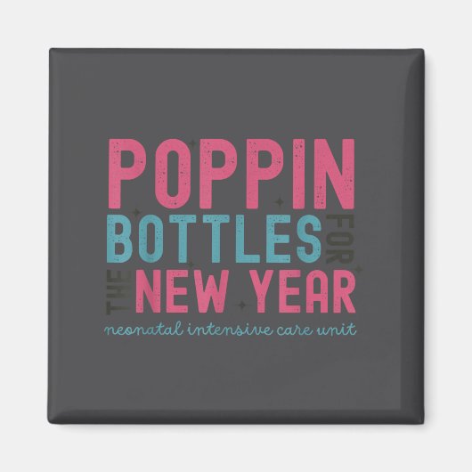 Aimant Pn Bottles For The New Year, Midwife New Year's Ev (Devant)