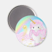 Aimant Po Unicorne Rose (Recto/Verso)
