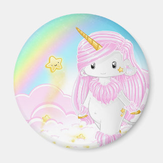 Aimant Po Unicorne Rose
