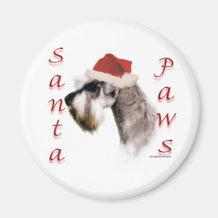 Aimant Poches Père Noël Schnauzer Miniature