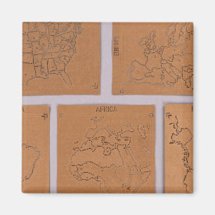 Aimant Pochoir du monde