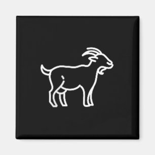 Aimant Pocket Patch Badge Apparel Co. Chèvre Animal Mauva
