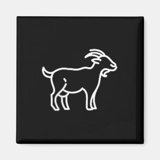 Aimant Pocket Patch Badge Apparel Co. Chèvre Animal Mauva (Devant)