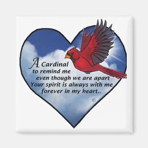 Aimant Poème Cardinal Heart
