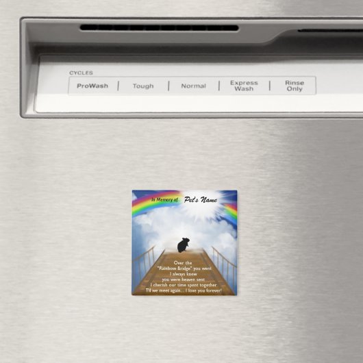 Aimant Poème commémoratif de Rainbow Bridge pour Hamsters (In Situ (Lave-vaisselle))