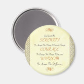 Aimant Poème Serenity avec bordure or (Recto/Verso)