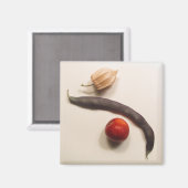 Aimant poha, haricot et prune (Recto/Verso)