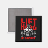 Aimant Poids Bodybuilding Gym Motivation Dire 2 (Recto/Verso)