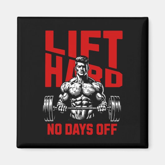 Aimant Poids Bodybuilding Gym Motivation Dire 2 (Devant)