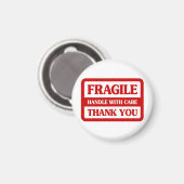 Aimant Poignée Fragile Avec Soin (Recto/Verso)