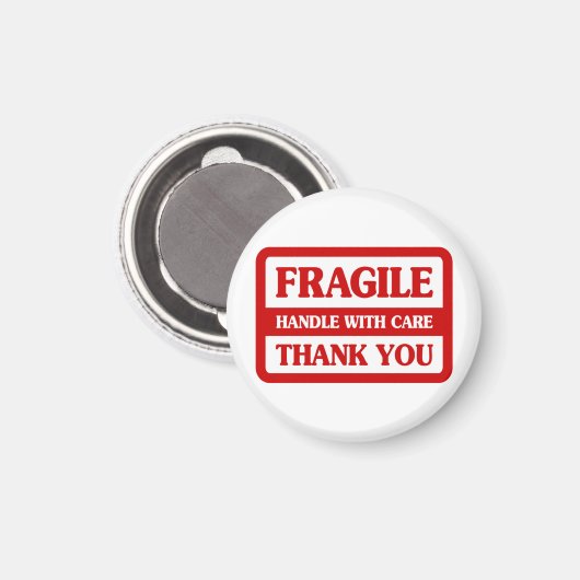 Aimant Poignée Fragile Avec Soin (Recto/Verso)