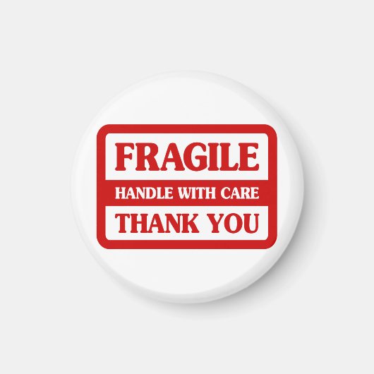 Aimant Poignée Fragile Avec Soin (Devant)