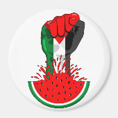 Aimant Poing de résistance palestinienne sur le symbole d (Devant)