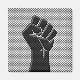 Aimant Poing de solidarité en fibre de carbone