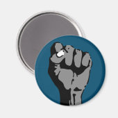 Aimant poing démocratique (Recto/Verso)