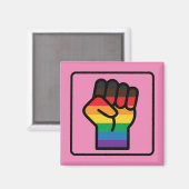 Aimant Poing gay pride (Recto/Verso)