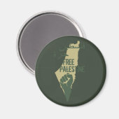 Aimant poing libre de palestine (Recto/Verso)