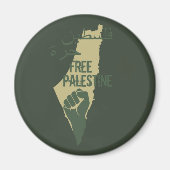 Aimant poing libre de palestine (Devant)