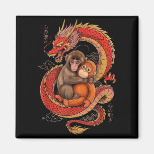 Aimant Poingez le Singe Esthétique Japonais Dragon Tokyo