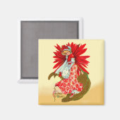 Aimant Poinsettia fille (Recto/Verso)