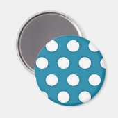 Aimant Point blanc sur Arrière - plan bleu clair (Recto/Verso)