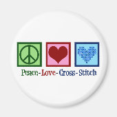 Aimant Point de croix Peace Love (Devant)