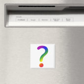 Aimant Point d'interrogation arc-en-ciel (In Situ (Lave-vaisselle))