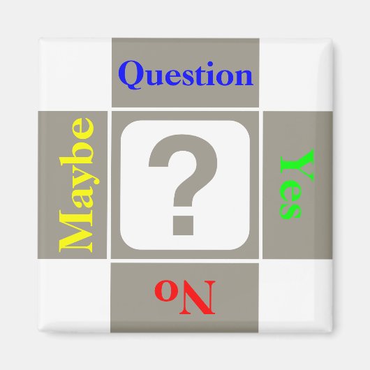 Aimant Point d'interrogation personnalisable (Devant)