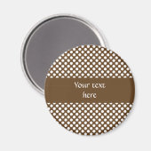 Aimant Point Polka Brown et blanc (Recto/Verso)