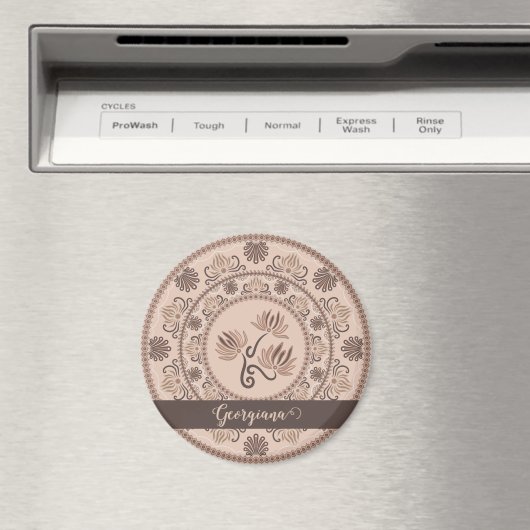 Aimant Pointe de renouveau personnalisé Mocha Rococo Mand (In Situ (Lave-vaisselle))