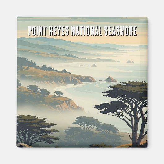 Aimant Pointe Reyes National Seashore Mist (Devant)